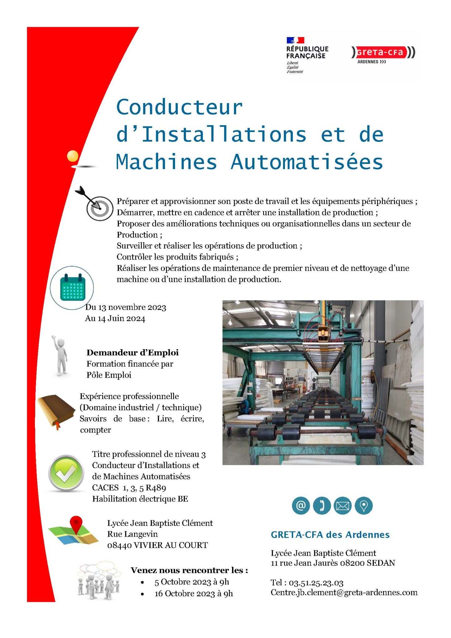 Conducteur d'Installations et de Machines Automatisées au lycée Jean ...